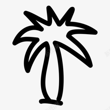 棕榈树槟榔科自然图标图标
