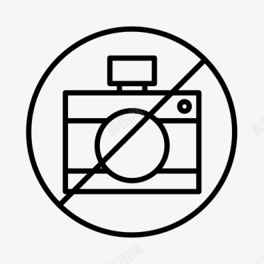 闪光禁止摄影禁止闪光灯规则图标图标