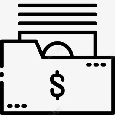 文档货币文件夹货币文档图标图标