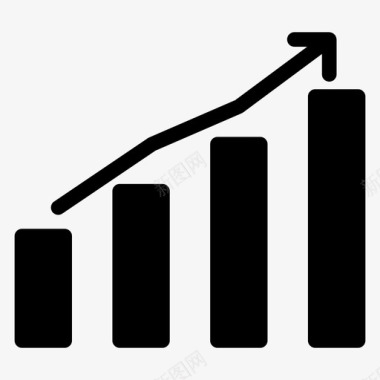 黑色信息图表分析条形图图表图标图标