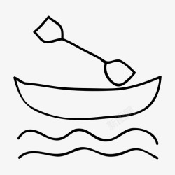 橡胶船划船船划船帆图标高清图片