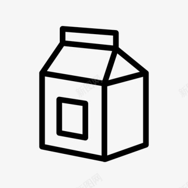 牛奶盒乳制品食品图标图标
