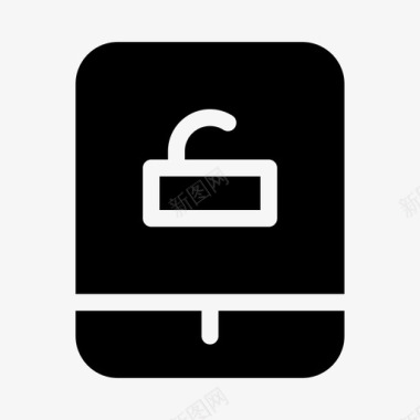 解锁智能手机保护安全图标图标
