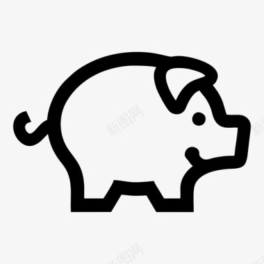 猪动物小猪图标图标