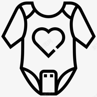 婴儿连体衣儿童元素图标图标