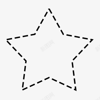 虚线五角星图标