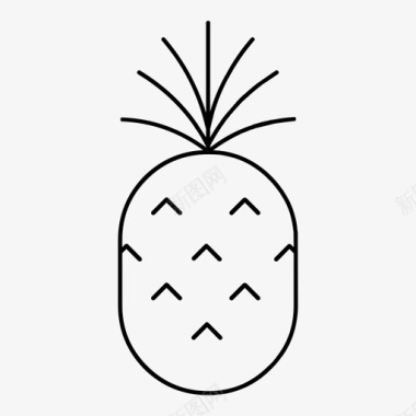 菠萝水果菠萝食品水果图标图标