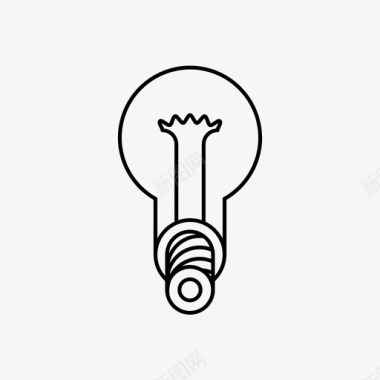 传统灯丝灯泡创意灯泡灯泡图标图标