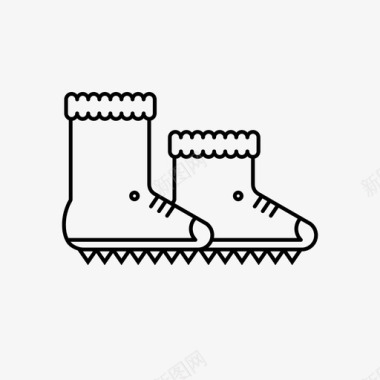 雪地靴靴子登山鞋图标图标