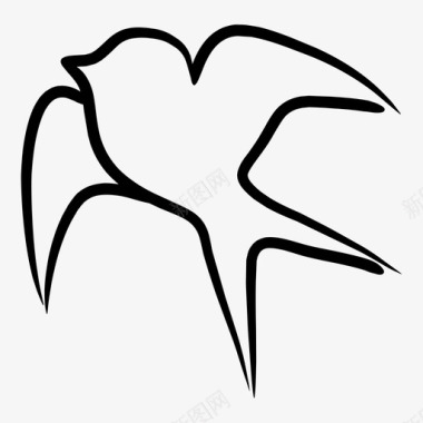 燕子动物鸟图标图标