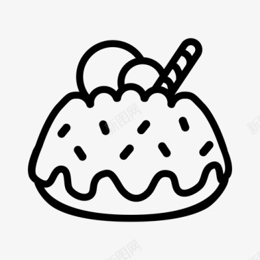 雪纺蛋糕面包房甜点图标图标