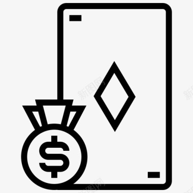 赌场赌博钱袋图标图标