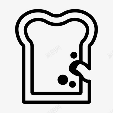 腐烂发霉的面包腐烂的食物变质的面包图标图标