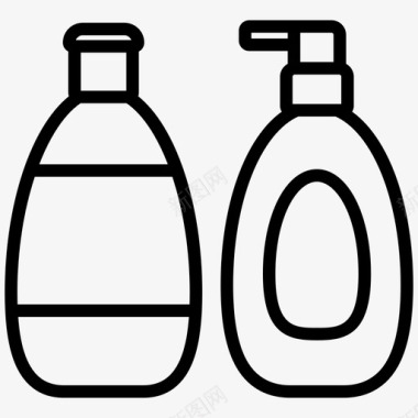 洗发水瓶浴室沐浴露图标图标