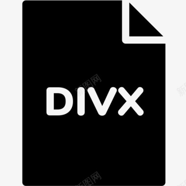 divx文件扩展名格式图标图标