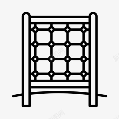 电影展架攀岩架公园游戏图标图标