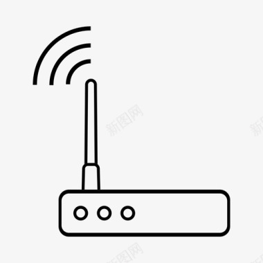 WIFI网络调制解调器互联网网络图标图标