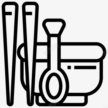 筷子勺子餐馆图标图标