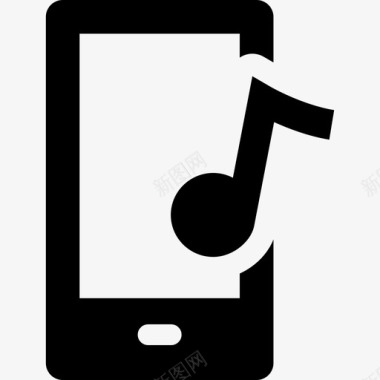 智能手机音乐技术超赞的套装图标图标