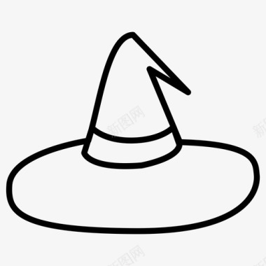 女巫帽衣服万圣节图标图标