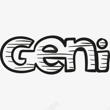 手工实木GeniDraw徽标社交媒体手工社交图标图标