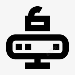 公共材料公共服务器锁保护图标高清图片