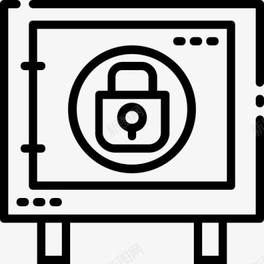 锁安全锁箱锁箱钱图标图标