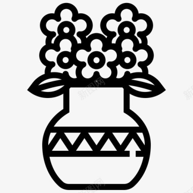 花瓶花瓶装饰品家图标图标