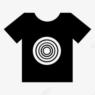 运动T恤图案T恤圆圈衣服图标图标