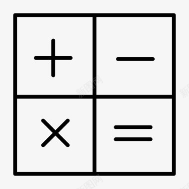 数学标识符技术商业和金融计算图标图标