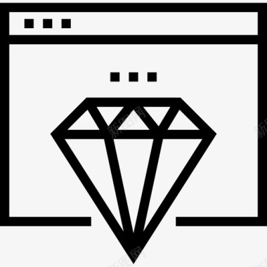 编码干净的代码钻石宝石图标图标