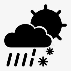 下雨中中雨雪中雨大雪图标高清图片