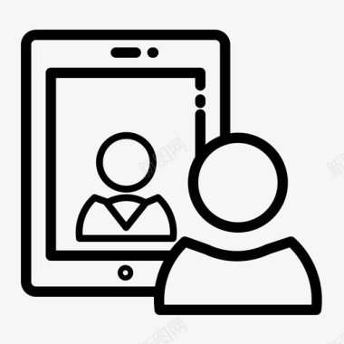 视频会议平板电脑视频通话图标图标