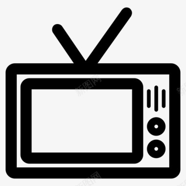 复古电视电子产品电视机图标图标