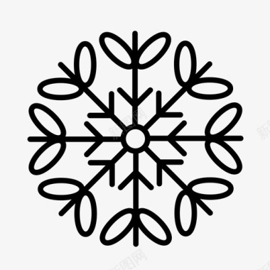 冬天的雪花雪花北极圣诞节图标图标
