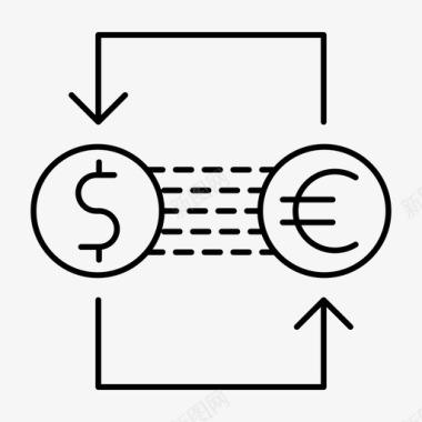 货币货币兑换美元金融图标图标