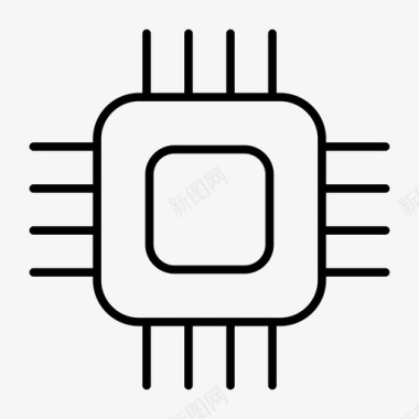 微型芯片微芯片图标图标