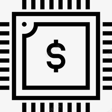 电子数字显示数字货币货币美元图标图标