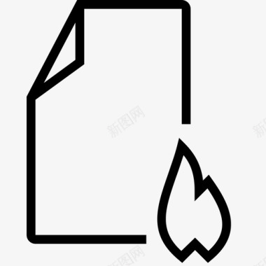 垃圾邮件文件烧录火焰图标图标