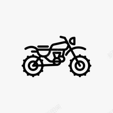越野车摩托车复古图标图标