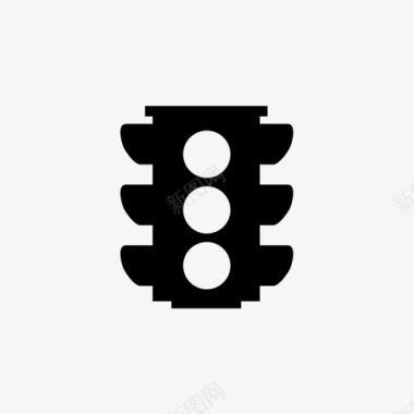 通信交通信号灯图标
