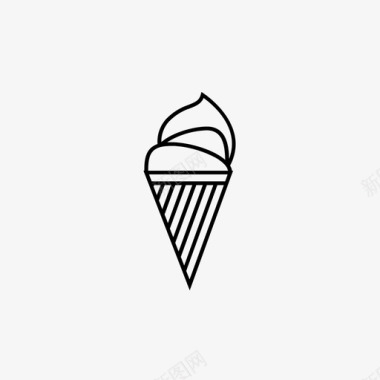 蛋卷冰淇淋蛋卷甜点图标图标