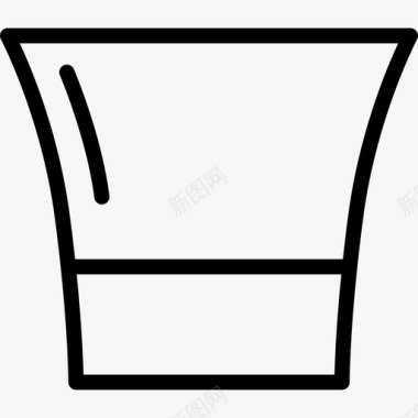 小杯饮料和食物边框颜色图标图标