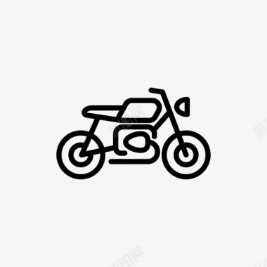 街头自行车摩托车复古图标图标