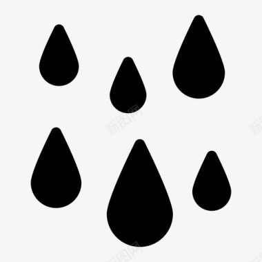 水滴露水雨滴图标图标