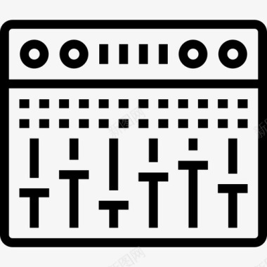 音频曲目混音器音频均衡器图标图标