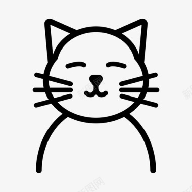 微笑的猫快乐的猫小猫图标图标