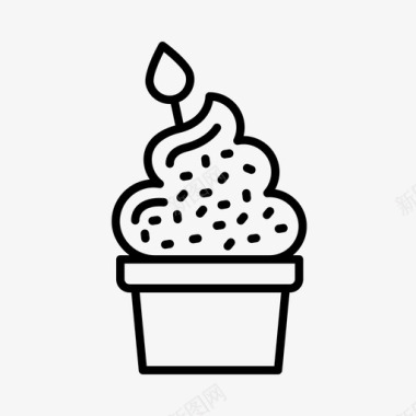 纸杯蛋糕食物冰淇淋图标图标
