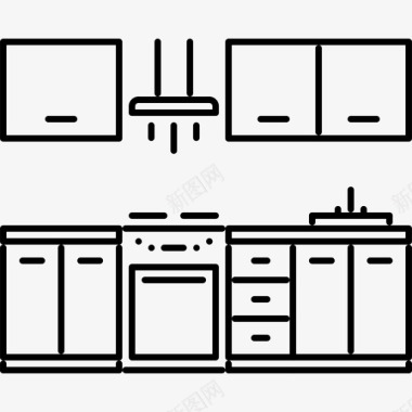 出租房子厨房设备家具家图标图标