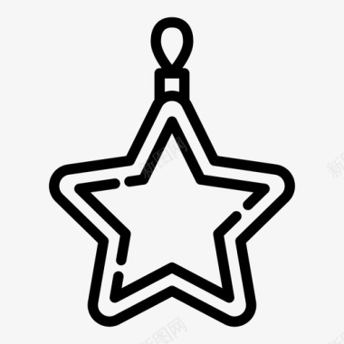 圣诞树玩具装饰星星图标图标